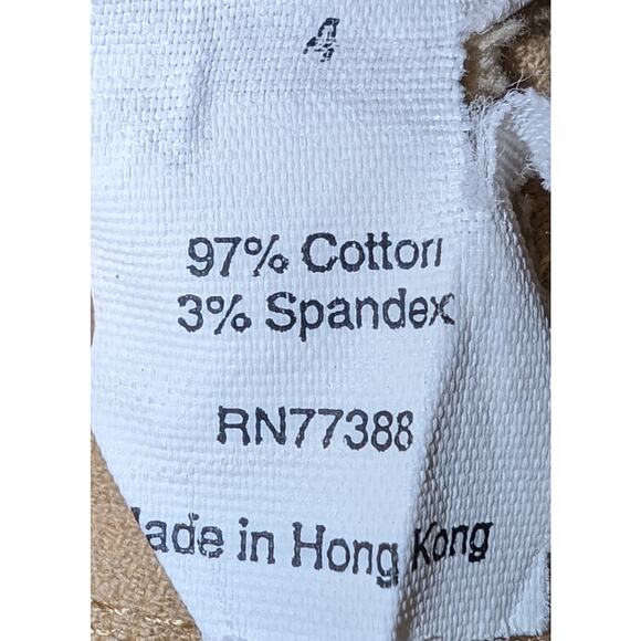 J. Crew Cotton Corduroy Pencil Skirt Side Slit Stretch Tan Size 4 - Picture 4 of 4